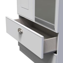 Ready Assembled 2 U Albert 2 Door 2 Drawer Mirrored Wardrobe (Ready Assembled) in Grey - thumbnail 6