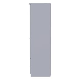 Ready Assembled 2 U Albert 2 Door 2 Drawer Mirrored Wardrobe (Ready Assembled) in Grey - thumbnail 2