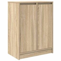 Berkfield Home Sideboard Sonoma Oak 57x34x76 cm Engineered Wood in Light Tan - Size: 57 x 34 x 76 cm - thumbnail 1