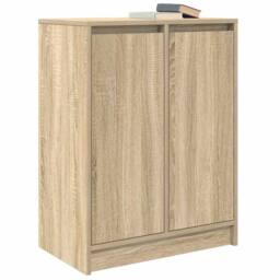 Berkfield Home Sideboard Sonoma Oak 57x34x76 cm Engineered Wood in Light Tan - Size: 57 x 34 x 76 cm - thumbnail 4