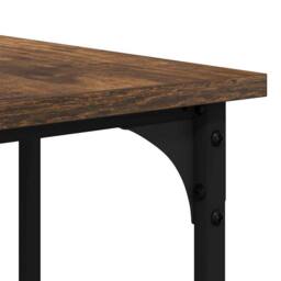 Berkfield Home Desk Smoked Oak 139x139x75 cm Engineered Wood in Brown - Size: 139 x 139 x 75 cm - thumbnail 9