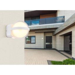 Netlighting Illi Outdoor Globe Wall Lamp White Matt IP54 LED 3000K - thumbnail 4