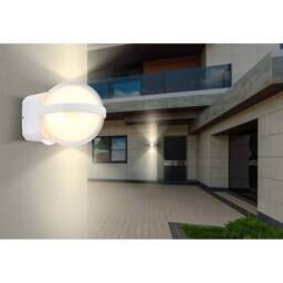 Netlighting Illi Outdoor Globe Wall Lamp White Matt IP54 LED 3000K - thumbnail 5