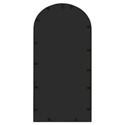 Berkfield Home Garden Mirror Black 70x30 cm Iron for Outdoor Use - thumbnail 4