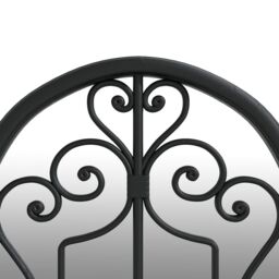 Berkfield Home Garden Mirror Black 70x30 cm Iron for Outdoor Use - thumbnail 5