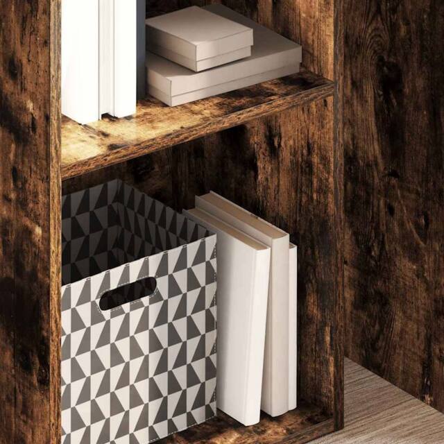 Berkfield Home Decorative Bookcase Smoked Oak 40x30x152 cm Engineered Wood in Brown - Size: 40 x 30 x 152 cm - image 1