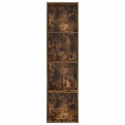 Berkfield Home Decorative Bookcase Smoked Oak 40x30x152 cm Engineered Wood in Brown - Size: 40 x 30 x 152 cm - thumbnail 5
