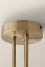 ValueLights Amelie 3 Way Ribbed Glass Gold Ceiling Pendant Light with LED Bulbs - thumbnail 5