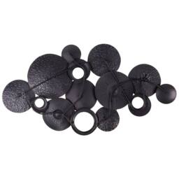 Wyld and Coco Geometric Iron Wall Sculpture Gold Brown Large Horizontal Modern - thumbnail 3