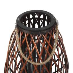 Wyld and Coco Willow Lantern 60 cm Brown Rope Handle - thumbnail 5