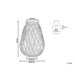 Wyld and Coco Willow Lantern 60 cm Brown Rope Handle - thumbnail 4