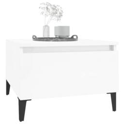 Berkfield Home Side Tables 2 pcs High Gloss White 50x46x35 cm Engineered Wood - Size: 50 x 46 x 35 cm - thumbnail 4
