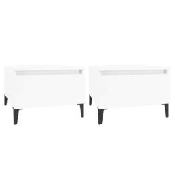 Berkfield Home Side Tables 2 pcs High Gloss White 50x46x35 cm Engineered Wood - Size: 50 x 46 x 35 cm - thumbnail 3