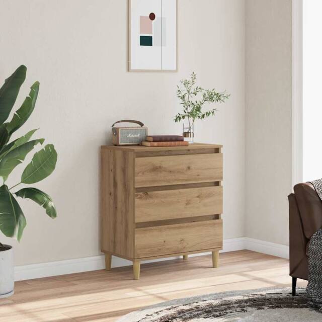 Berkfield Home Sideboard Artisan Oak 60x35x70 cm Engineered Wood in Brown - Size: 60 x 35 x 70 cm - image 1