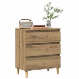Berkfield Home Sideboard Artisan Oak 60x35x70 cm Engineered Wood in Brown - Size: 60 x 35 x 70 cm - thumbnail 2