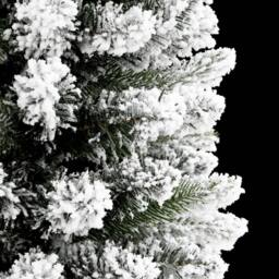 Berkfield Home Beautiful Artificial Slim Christmas Tree with Flocked Snow 240 cm in White - thumbnail 5