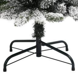 Berkfield Home Beautiful Artificial Slim Christmas Tree with Flocked Snow 240 cm in White - thumbnail 6