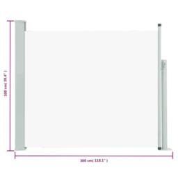 Berkfield Home Patio Retractable Side Awning 100x300 cm Cream - thumbnail 8