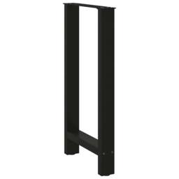 Berkfield Home Coffee Table Legs Black 2 pcs 50x(90-91) cm Steel - thumbnail 4