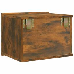 Berkfield Home Classic Bedside Cabinets Smoked Oak 40x30x30 cm Engineered Wood in Brown - Size: 40 x 30 x 30 cm - thumbnail 6