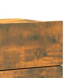 Berkfield Home Classic Bedside Cabinets Smoked Oak 40x30x30 cm Engineered Wood in Brown - Size: 40 x 30 x 30 cm - thumbnail 9