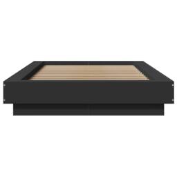 Berkfield Home Bed Frame with LED Lights without Mattress Black 90x200cm - Size: 90x200 cm - thumbnail 5