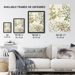 "Artery8 New Zealand Coprosma Acerosa Coastal Plant Featon Wall Art Print in Beige - Size: W18"" x H24""" - thumbnail 3