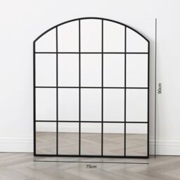 Home Garden Direct Aion - Black Frame Industrial Mirror - 90x75 - thumbnail 3