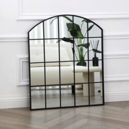 Home Garden Direct Aion - Black Frame Industrial Mirror - 90x75 - thumbnail 1