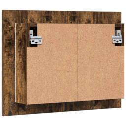 Berkfield Home LED Mirror Cabinet Smoked Oak 60x12x45 cm Engineered Wood in Brown - Size: 60 x 12 x 45 cm - thumbnail 9