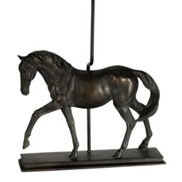 Loops Table Lamp Large Horse Statuette Shade Not Included Bronze Patina LED E27 40w - thumbnail 1