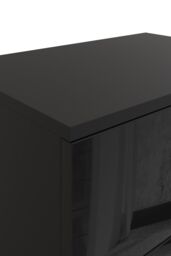 FWStyle Chilton Black Gloss 3 Drawer Chest (H) 68.5cm (W) 60cm (D) 40cm - thumbnail 5