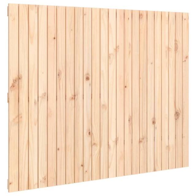 Berkfield Home Wall Headboard 140x3x110 cm Solid Wood Pine in Light Tan - Size: 140 x 3 x 110 cm - image 1