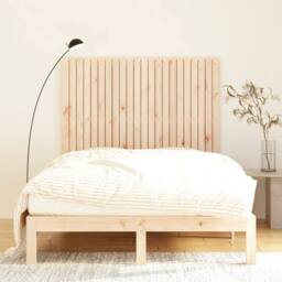 Berkfield Home Wall Headboard 140x3x110 cm Solid Wood Pine in Light Tan - Size: 140 x 3 x 110 cm - thumbnail 3