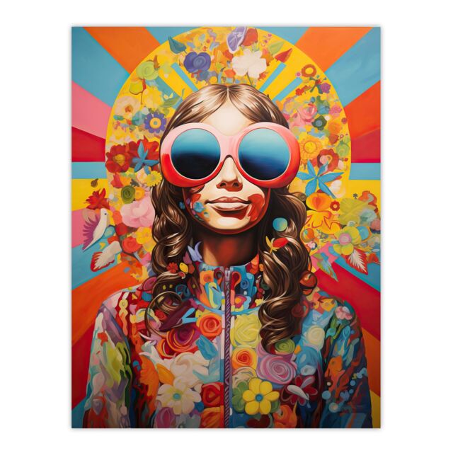 Artery8 Flower Power Fanfare Florals Maximalist Bright Bold Colourful Abstract Artwork Unframed Wall Art Print Poster Home Decor Premium - image 1