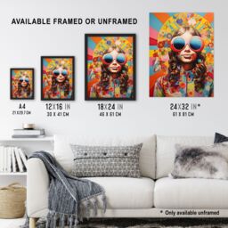 Artery8 Flower Power Fanfare Florals Maximalist Bright Bold Colourful Abstract Artwork Unframed Wall Art Print Poster Home Decor Premium - thumbnail 3