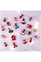 Netagon Wooden Christmas Hanging Decorations - Pack of 20 - thumbnail 2