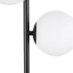 Havendro Modern Black Stem Floor Lamp with Opal Globe Glass Shades - thumbnail 6