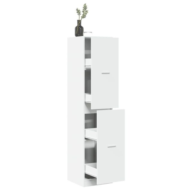 Berkfield Home Apothecary Cabinet¬†White 40x41x174.5 cm Engineered Wood in White - image 1