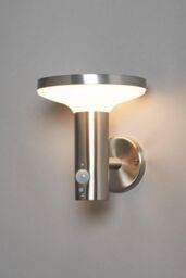 BHS Lighting Tarak Outdoor Solar Wall Light With Sensor in Silver - thumbnail 1