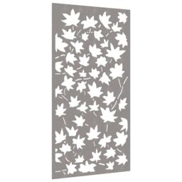Berkfield Home Garden Wall Decoration 105x55 cm Corten Steel Maple Leaf Design in Brown - thumbnail 3