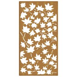 Berkfield Home Garden Wall Decoration 105x55 cm Corten Steel Maple Leaf Design in Brown - thumbnail 5