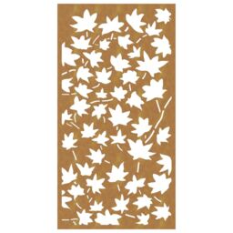 Berkfield Home Garden Wall Decoration 105x55 cm Corten Steel Maple Leaf Design in Brown - thumbnail 4