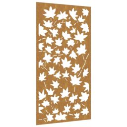 Berkfield Home Garden Wall Decoration 105x55 cm Corten Steel Maple Leaf Design in Brown - thumbnail 2