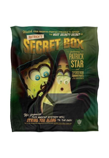 Spongebob Secret Box Silky Touch Super Soft Throw Blanket 152 X 127 cm in White - image 1