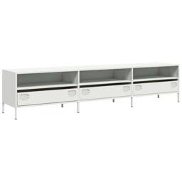 Berkfield Home TV Cabinet White 202x39x43.5 cm Cold-rolled Steel