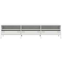 Berkfield Home TV Cabinet White 202x39x43.5 cm Cold-rolled Steel - thumbnail 4