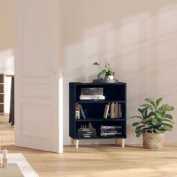 Berkfield Home Sideboard Black 57x35x70 cm Engineered Wood - Size: 57 x 35 x 70 cm - thumbnail 2