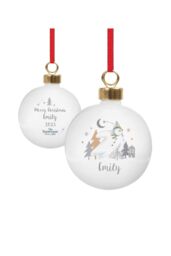 Personalised Memento Company Personalised The Snowman® Magical Adventure Bauble in White