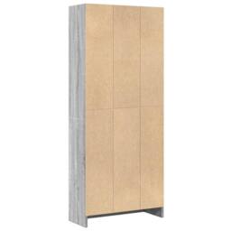 Berkfield Home Decorative Bookcase Grey Sonoma 60x24x143 cm Engineered Wood - Size: 60 x 24 x 143 cm - thumbnail 6